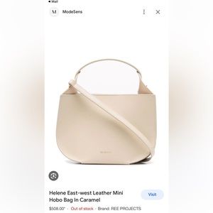 Ree Projects mini hobo bag in chalk